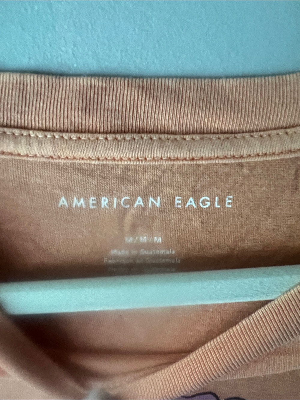 American Eagle Outfitters Orange Floral "happy to be here" Short Sleeve Tee - Picture 2 of 4